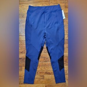 POP Fit High-Waisted Mesh Pocket Leggings - Navy Blue/Black - Size 3XL